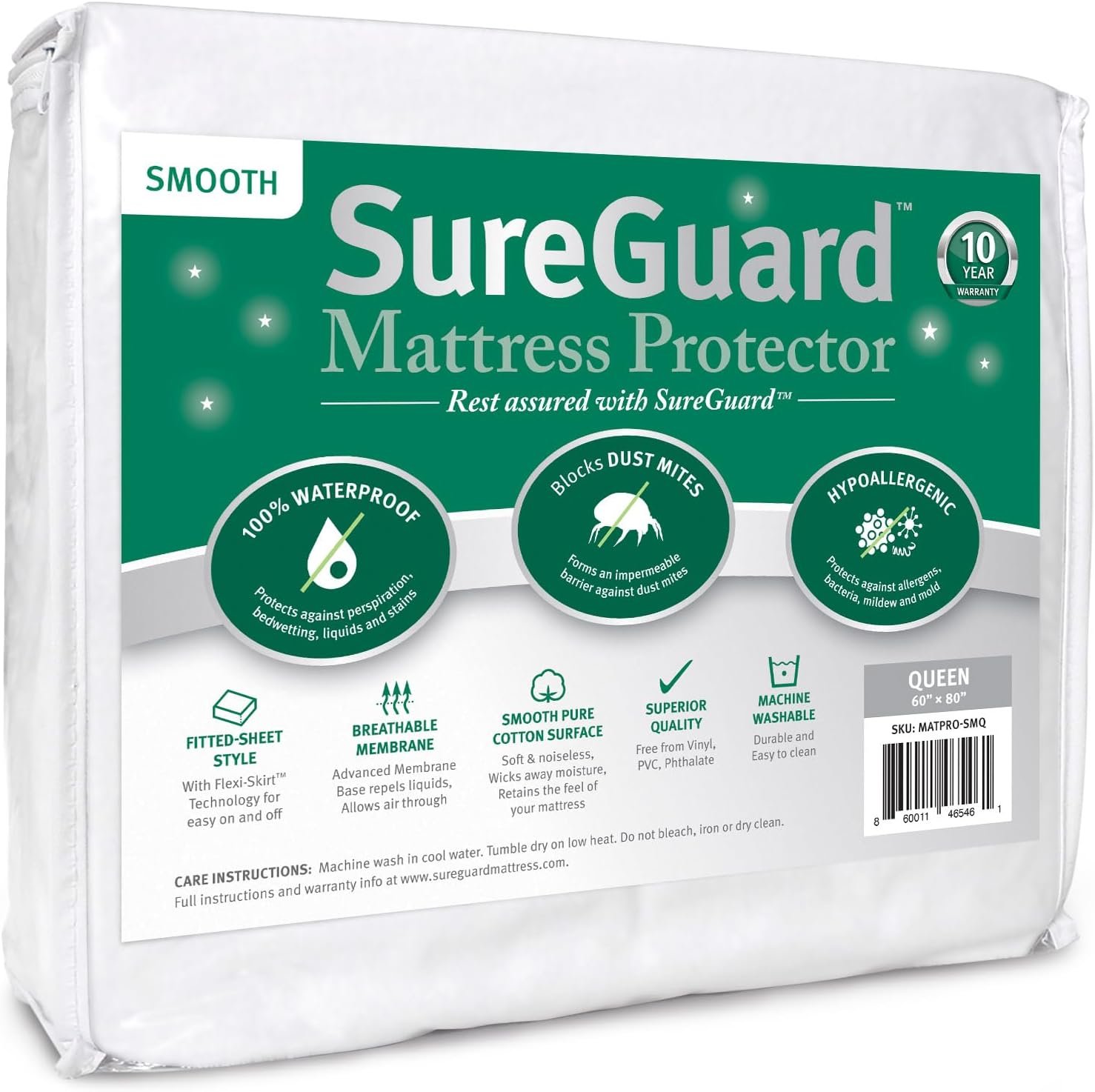 SureGuard Queen Size Mattress Protector SureGuard Queen Size Mattress Protector Hypoallergenic