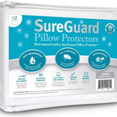 SureGuard Pillow Protectors. allergy free bedding