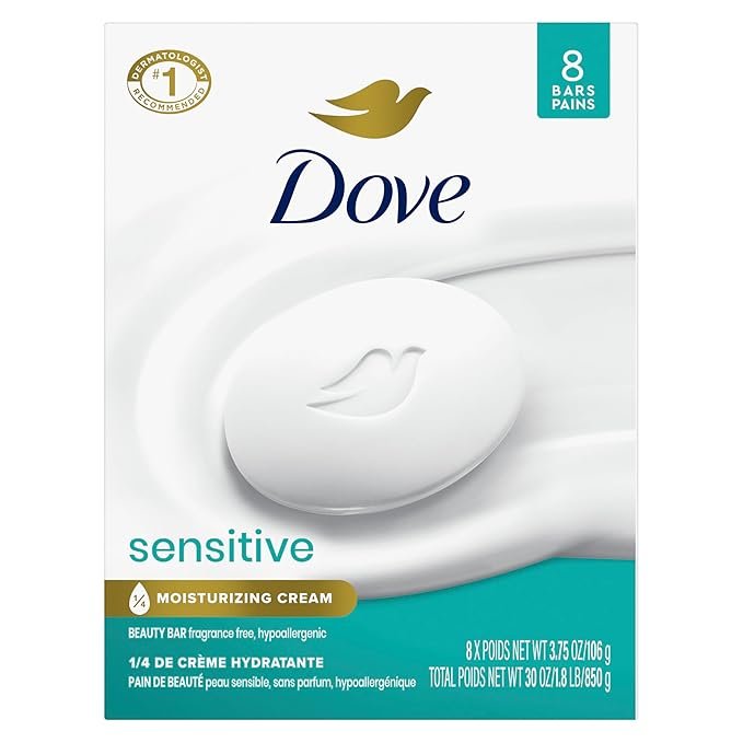Dove Beauty Bar Soap Sensitive, 8 Bars - Image 2